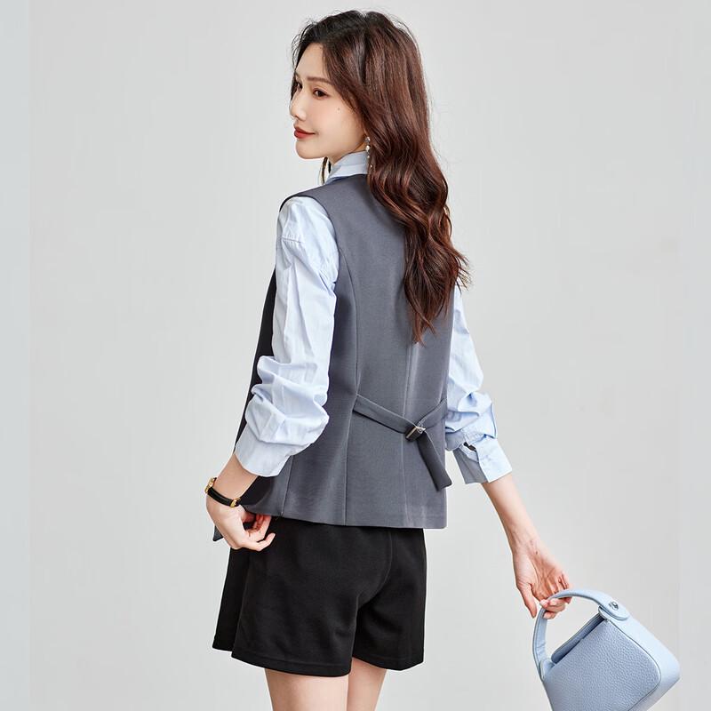 TERRE BLEUE Women's Casual Suit Vest