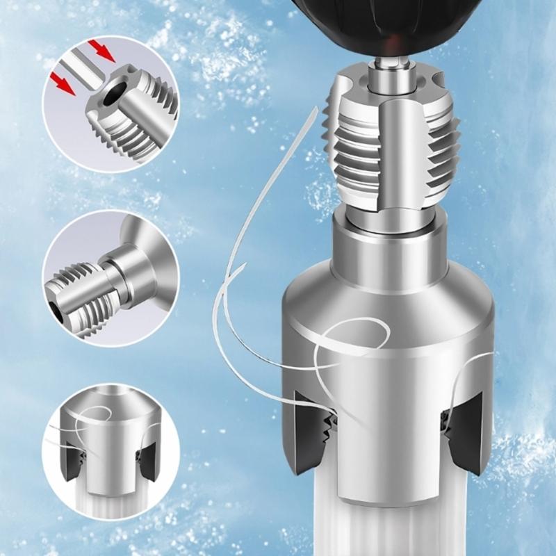 Efficient Cutting Carbon Steel Pipes Threading Tool with Integrated Design for Multiple Size 1/2 3/4 1Inch and Nonslip Handle