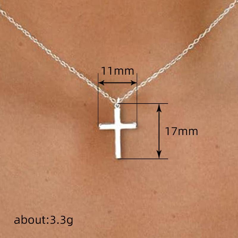 Simple Cross Pendant Necklace, Suitable for Daily Wear and Holiday Gift Giving