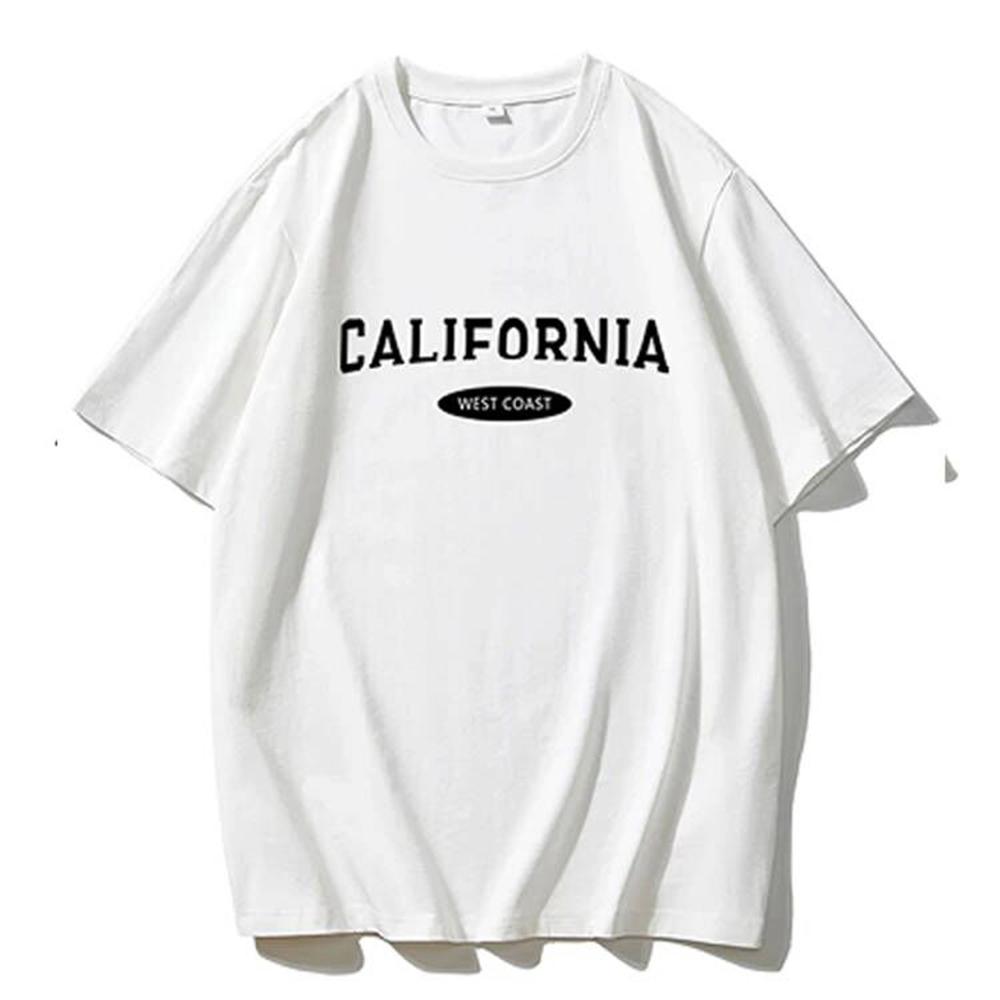 T-Shirt mit Buchstaben-Grafikdruck Sommerkleidung Elegant Hip Hop 100% Baumwolle Streetwear Neue Mode Lässige Oberteile T-Shirts Y2k