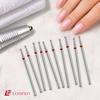 Ball Diamond Nail Drill Bit Set 1.5/2/2.5/3/3.5/4/4.5/5mm Red Fine Nail Milling Cutters Nail File Bit Sets Nail Prep Dead Skin Removal Shaping
