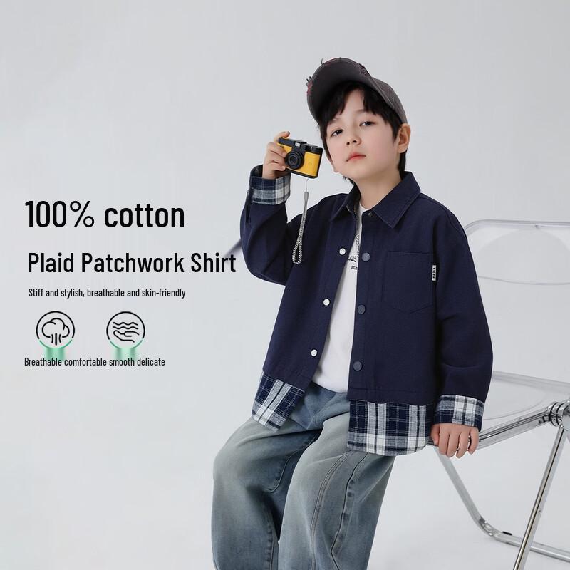YOUYOUTONGHUA Boys Spring Autumn Long-Sleeve Shirt Jacket 150