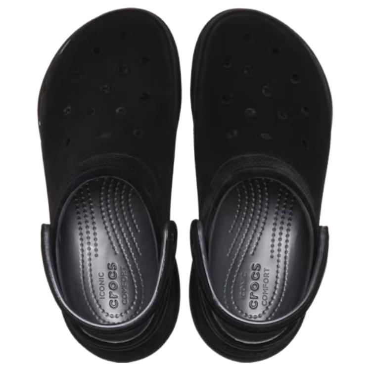 Crocs Bae Clog Zamatové Jednoduché Pohodlné Drevené papuče Dámske papuče Čierne 211919-001