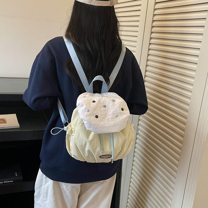 Schoolbag Korean Cartoon Drawstring Backpack Women's 1011 New Daily Travel Girl Style Schoolbag Light Class Commute