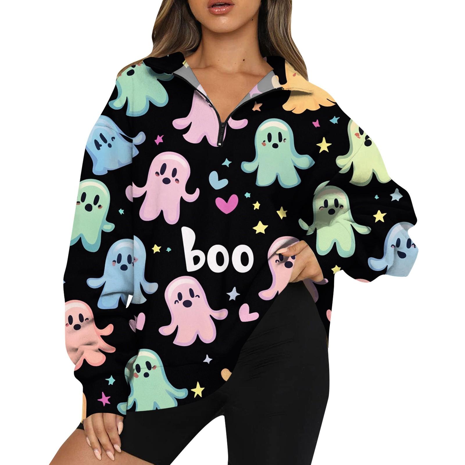 

Женская мода повседневная толстовка с длинным рукавом и принтом на молнии с высоким воротом и заниженными плечами XXL бежевый