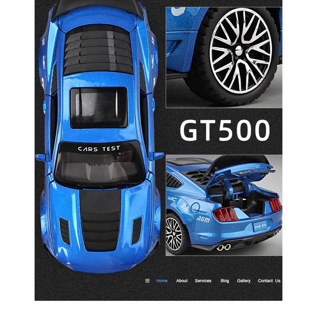 1/32 Ford Mustang Shelby GT500 Legierung Sportwagenmodell Druckguss & Spielzeugfahrzeuge Metall Automodell Simulation Sammlung Kindergeschenk