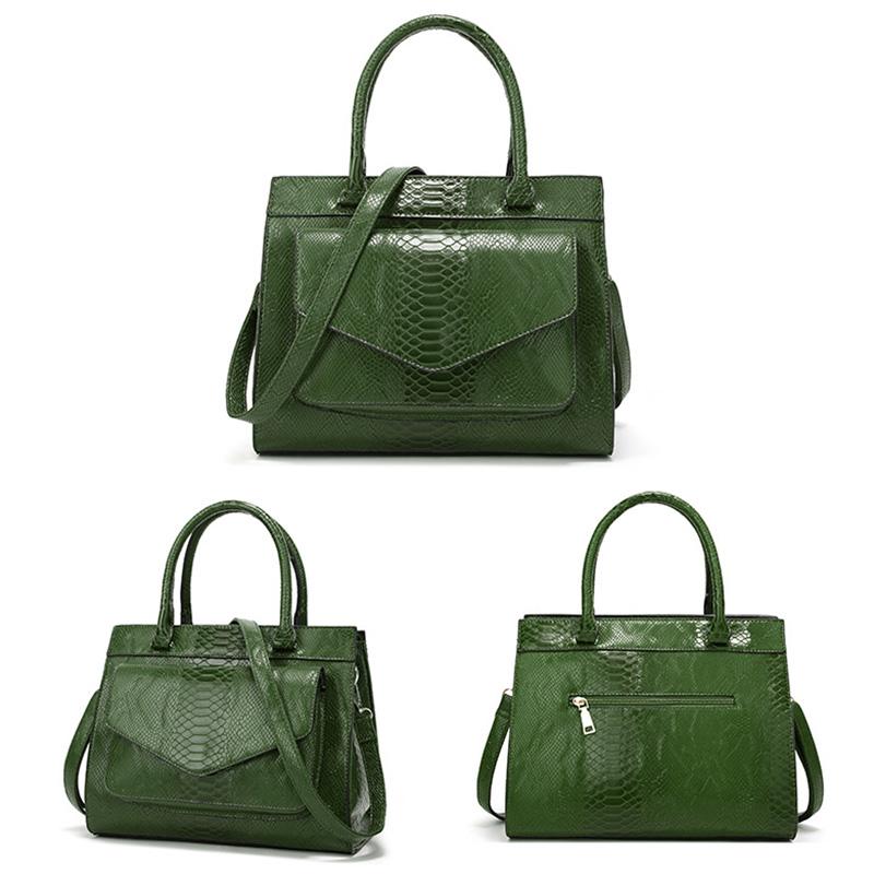 Mode PU Leder Serpentine Umhängetaschen Große Casual Tote Schlange Geprägte Haut Große Umhängetasche Messenger Bag Handtaschen Frauen Taschen mit Top-griff