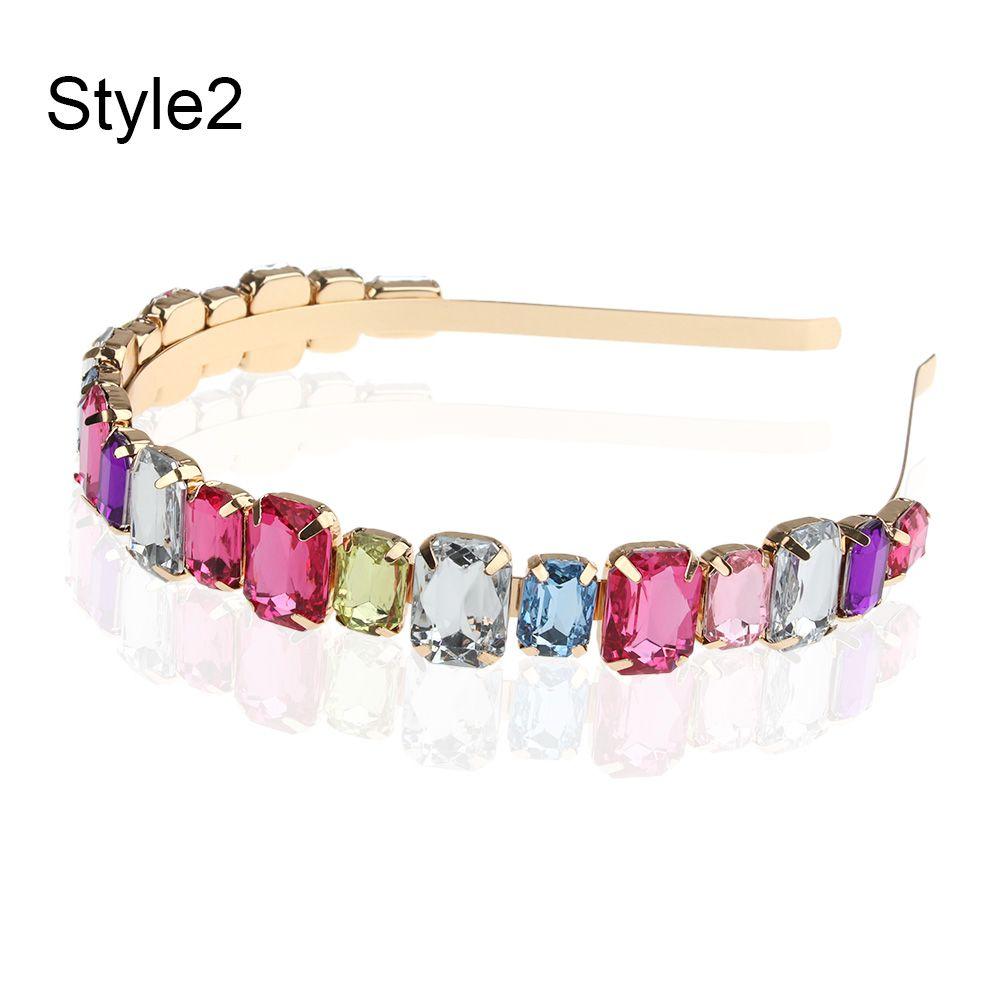 Fashion Baroque Style Elegant Rhinestone Headband Gem Crystal Pearl Hair Band Head Wrap