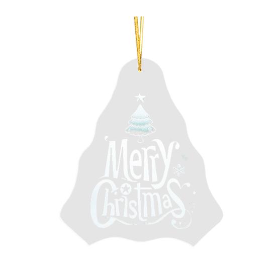 Winter Acrylic Ornaments Merry Christmas Hanging Ornament for Christmas Tree Frosted