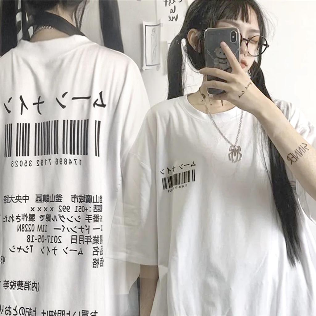Punk Vintage KoreanFashion Goth Graphic Women Y2k Top Style Crop Oneck Tshirt Japanese Streetwear Short Sleeve Tshirt Camiseta