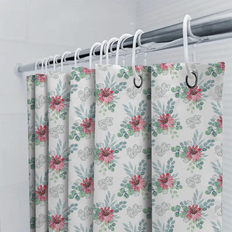 Vintage Floral Wasserdichter Duschvorhang Luxuriöse Dekorative Badtextilien Wandbehang Dekoration Für Zuhause Badezimmer