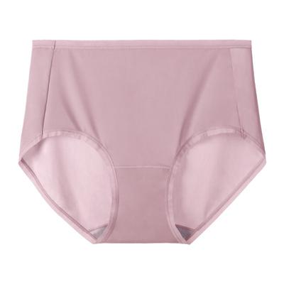 Antibacterial Ice Silk Panties Women Briefs Mid-high Waist Nude Ultra-thin Breathable Invisible Scarless Ladies Bottoms Underwear