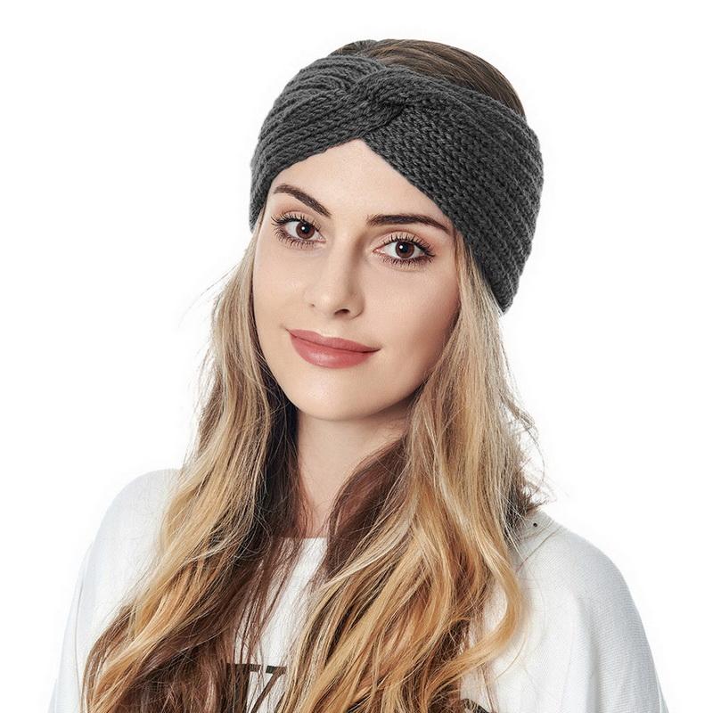 Winter Warmer Ear Knitted Headband Turban For Lady Women Elastic Wool Hairband Wide Stretch Headwear Headwrap Hair Accessories