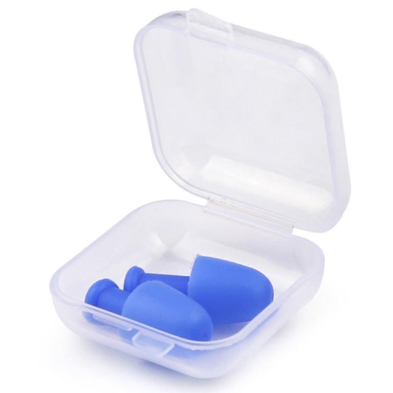 1Pair Soft Silicone Earplugs Waterproofs Swimming Earbuds Reusable Sounds block Earplugs for Swimming and Sleep