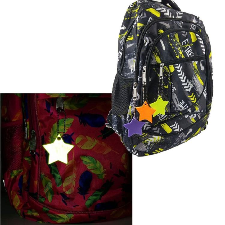 10x Personalized Outdoor Sport Keyrings Reflective Stars Safe Reflector Keychain