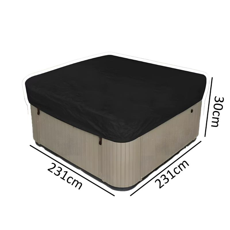 Mprehensive Protective Square Cover for Outdoor Hot Tub Shielding from Rain Sun Leaves and Animals In Conditions