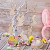 36 Stück Osterholz Unfertige Leere Hasen-Ausschnitte 89mm Hase Unfertige Hasenförmige Hängende Ornamente DIY Bastelarbeiten