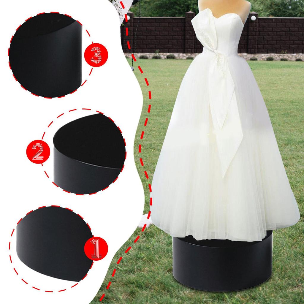 Display Mannequin On Base, 40 X 20 Cm , for Bridal Shop, Cylindrical Base Shoes And Bags,
