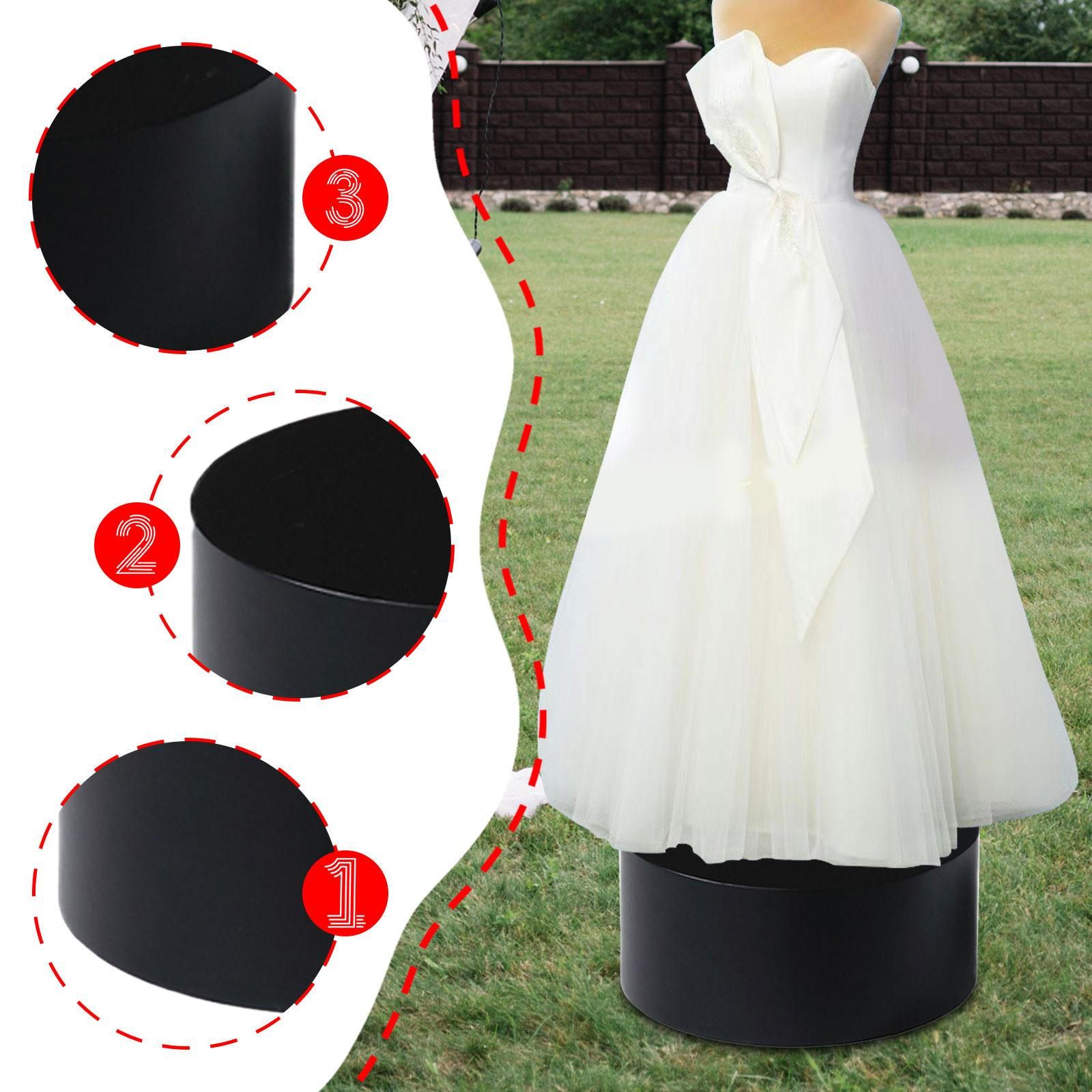 

Display Mannequin on Base, 40 X 20 Cm , for Bridal Shop, Cylindrical Base Shoes And Bags, чёрный