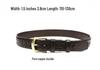 Men's Genuine Leather Woven Belt with Pure Copper Pin Buckle - Retro Casual Style