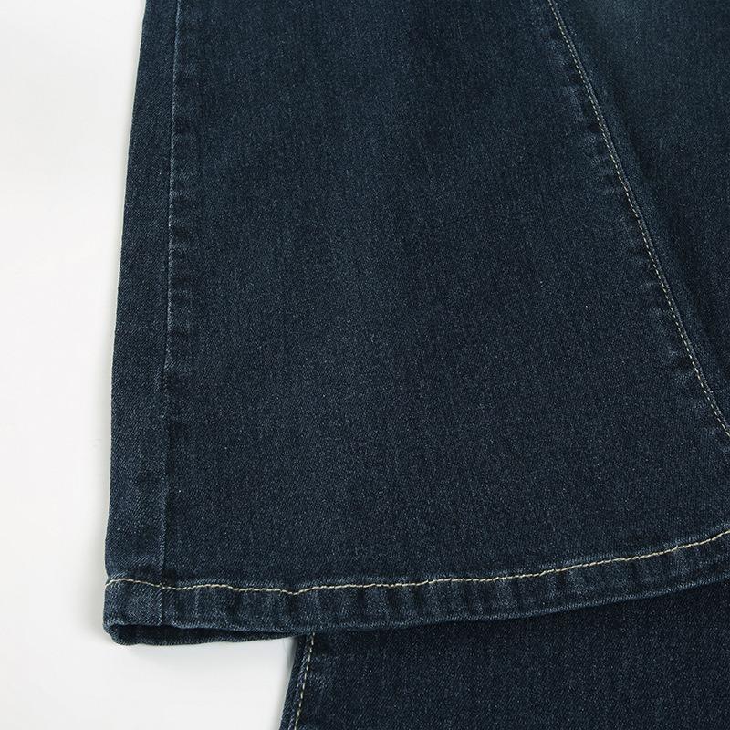 Women's Low-waisted Washed Skinny Hundred Slim Flared Jeans Autumn and Winter New Spice Girls Fashion Casual Trousers