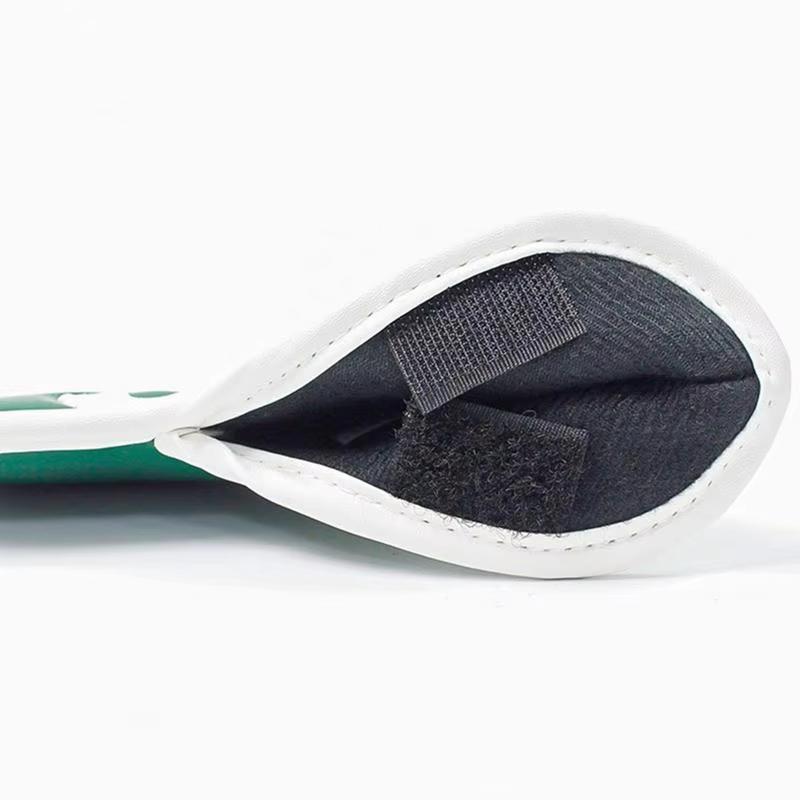 9pcs Golf Iron Head Covers Green PU Leather Golf Club Cover 4 5 6 7 8 9 P A S X Protector Waterproof Headcovers Golf Supplies