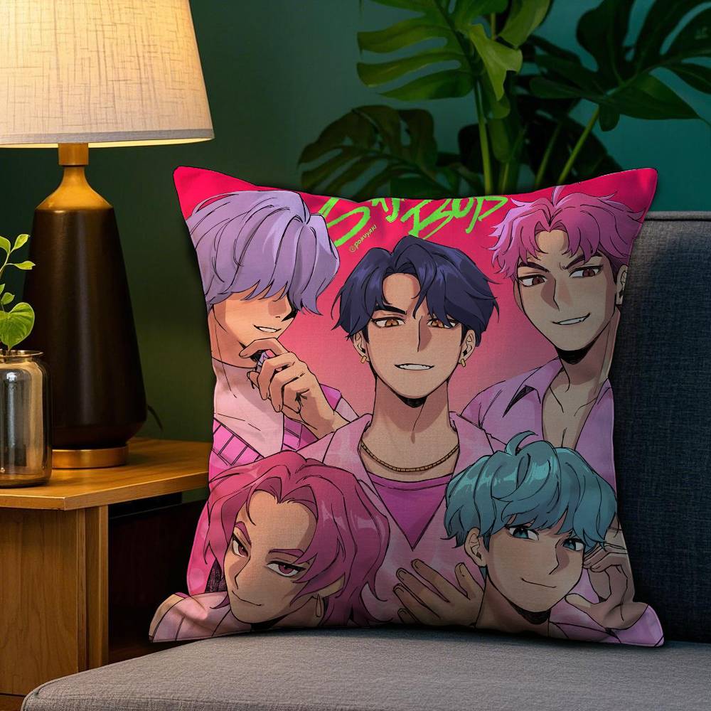 Saja Boys K-Pop Dämonen H-Jäger Kissenbezug Plüschstoff Weich Beidseitiger Druck Sofakissenbezug Wurfkissenbezüge