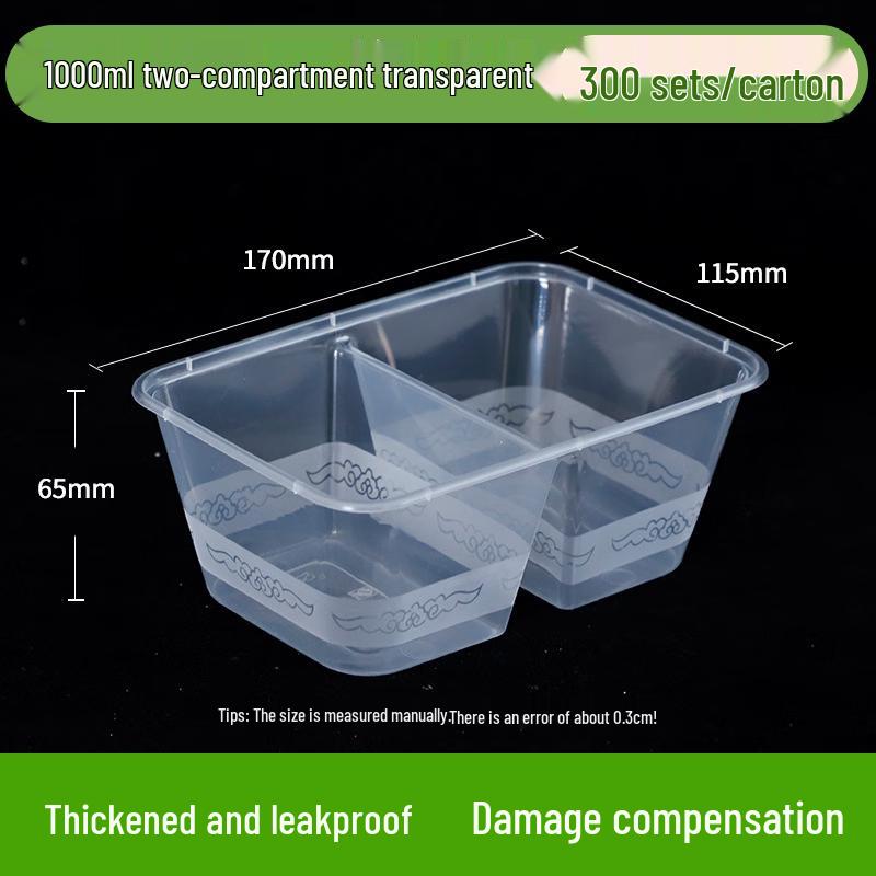 

Yinmai Disposable 2-Compartment Food Containers