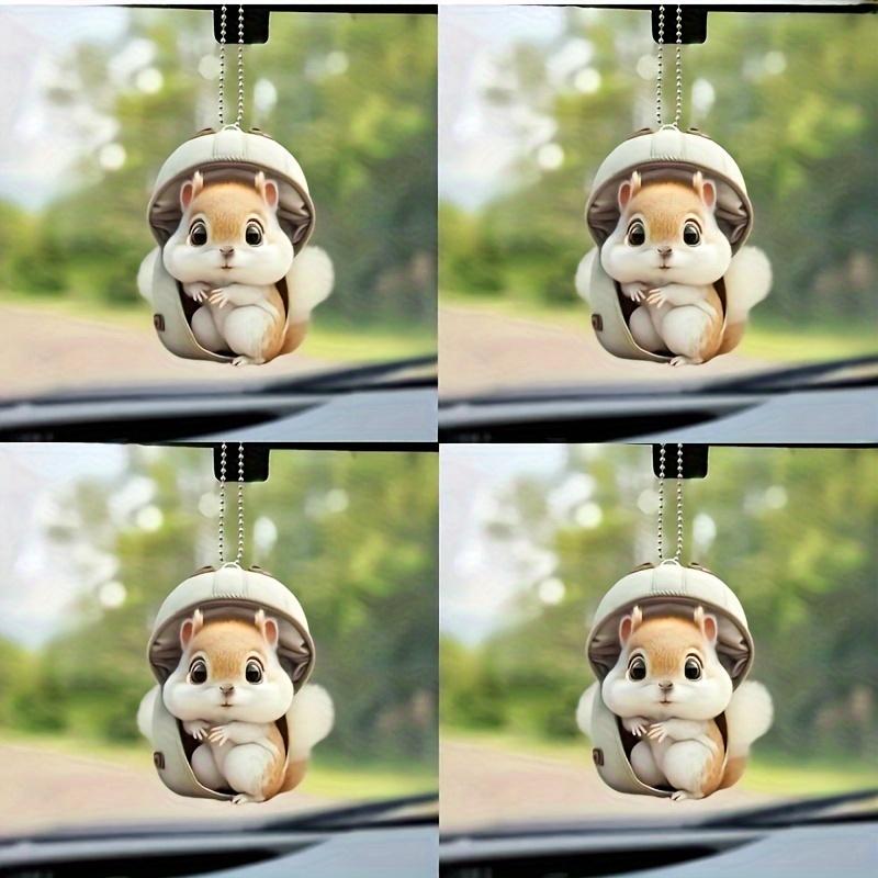 1 Stück Acryl Flache Eichhörnchen Auto Anhänger Dekoration für Rucksack, Ein Weihnachtsgeschenk