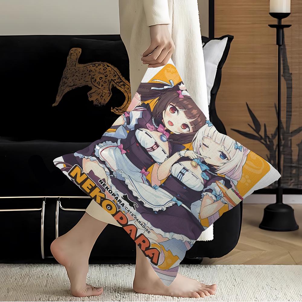 Nekopara Neko Anime Pillow Cover Design cushion Cover decor Holiday Decorati