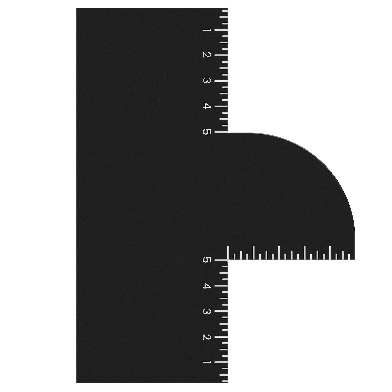 

1 Hairstylist Styling Guide - Curved and Rectangular Sections, Durable Plastic Precision Trimming Tools чорний
