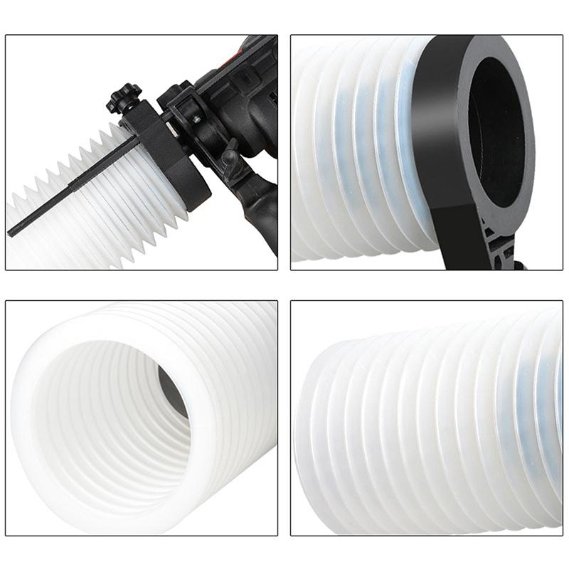 1 buc ciocan electric din cauciuc alb, castron de cenușă, dispozitiv de colectare, instrument de perforare cu impact, colector de praf, capac