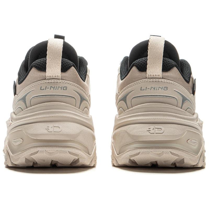 Li Ning CF Suo Qian Xing Ce 3 Comfortable Trendy Slip Resistant Durable Low Top Lifestyle Casual Shoes Men Casual Shoes Light-Gray AHCU037-1