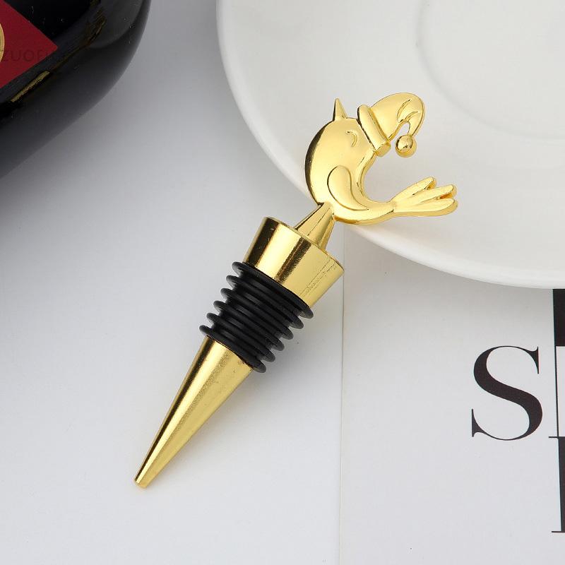 Wine Cork Leak-proof Bottle Stopper Christmas Elk Bottle Plug 3D Design Santa Claus Bottle Cork Easy Clean Wine Stopper