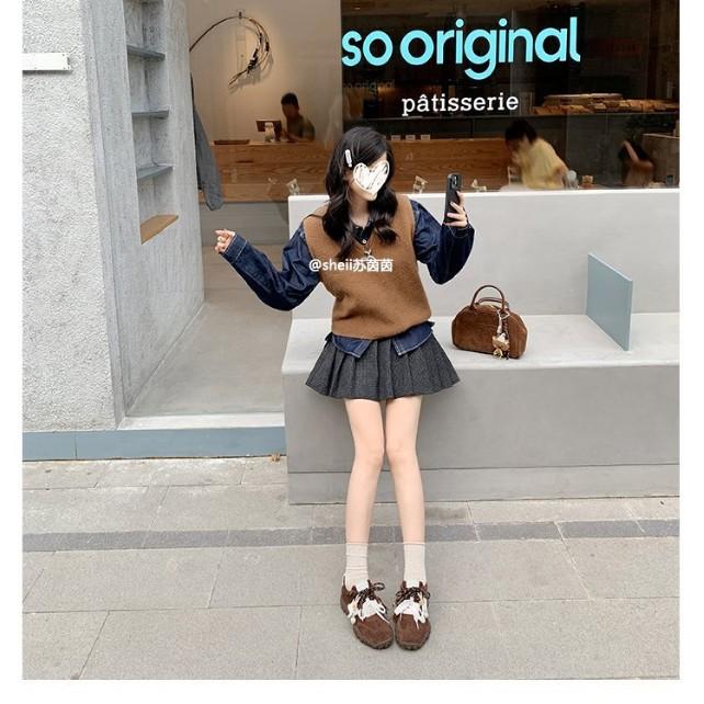 Genuine leather~ inner height increase 8cm German training shoes women's retro ballet style breathable and versatile thick-soled pair of shoelaces For