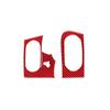 2pcs Red Carbon Fiber Car Inner Front AC Vent Sticker For Corvette C6 2005-2013