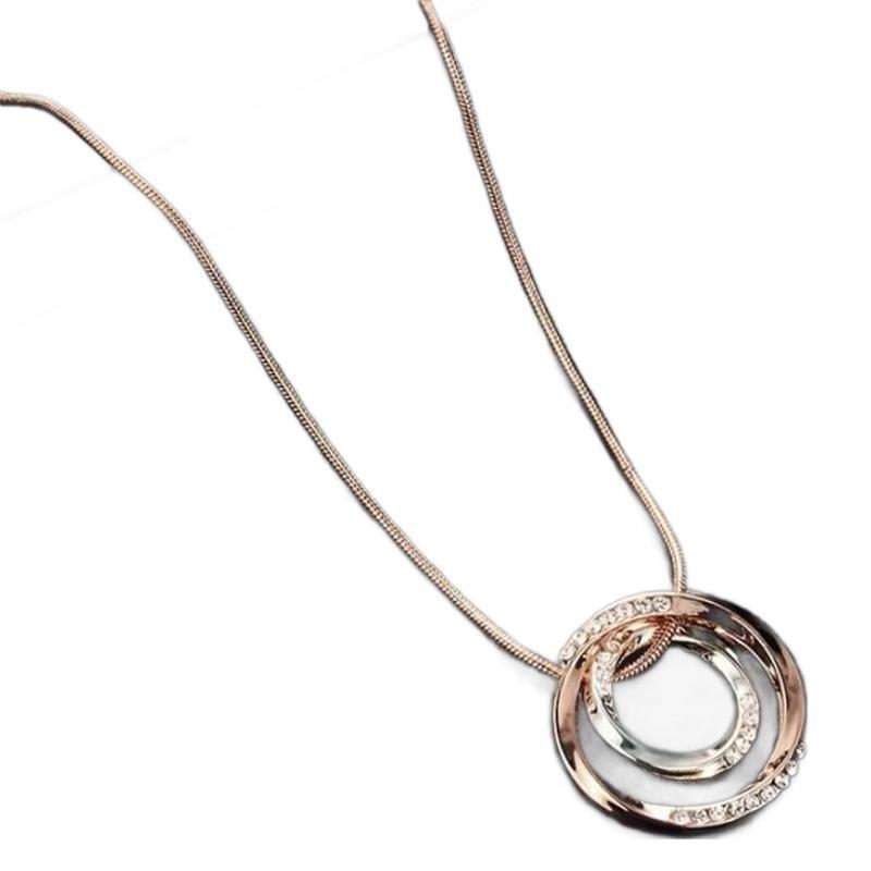 Fashion Charm Personality Circle Jewelry Set Necklace And Earrings For Ladies
