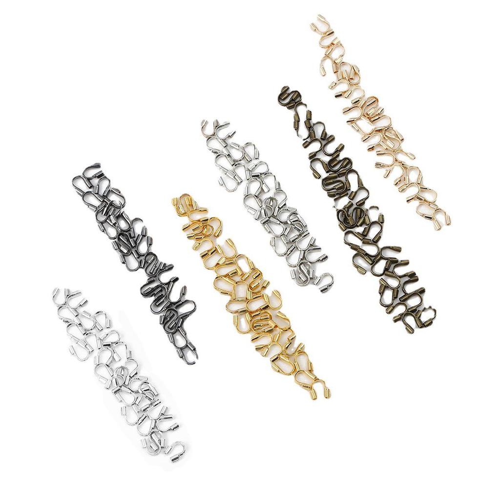 Iron U-Shaped Tail Buckles, 100 Pack - DIY Jewelry Making for Necklaces & Bracelets