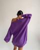 Women's Autumn/Winter Pearl Button Cardigan Sweater Coat - Loose Fit & Solid Color