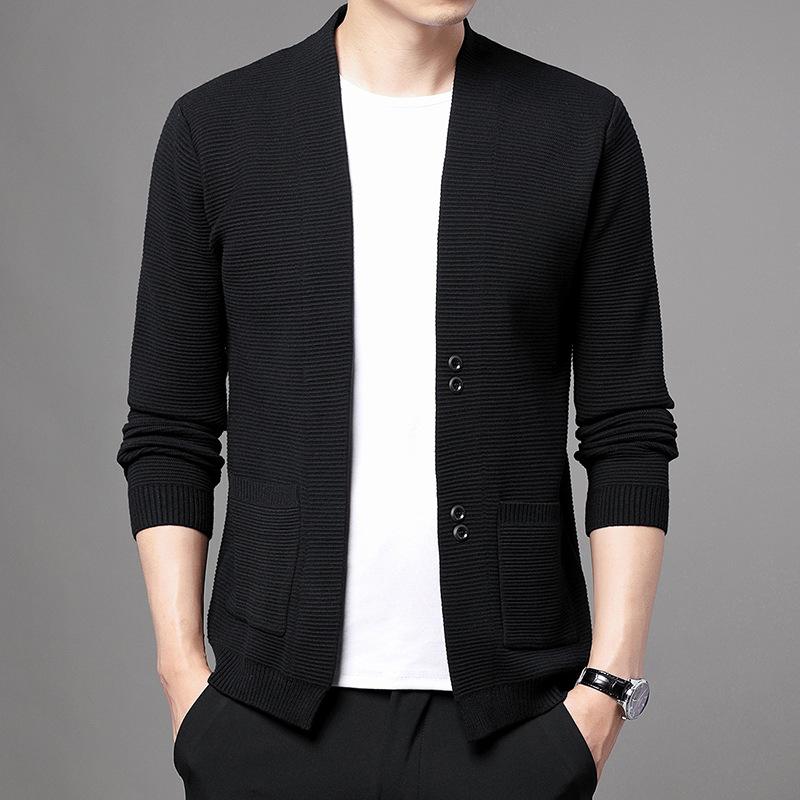 Men's Spring and Autumn Cardigans, Sweaters, Casual Sweaters, Trendy Loose and Versatile Jackets, Sweater Tops for Young and Middle-aged People