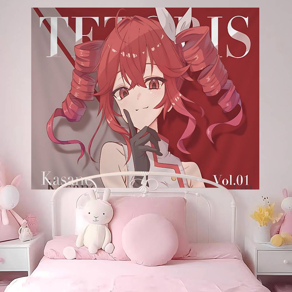 Popular Singer Kasanes Teto Chart Tapestry Art Science Fiction Room Home Decor Cheap Hippie Wall Hanging