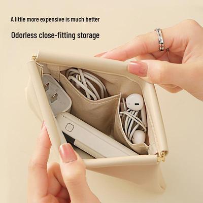 Angenieux Multi-Purpose Travel Makeup Bag: Portable Cable & Lipstick Organizer with Self-Closing Design