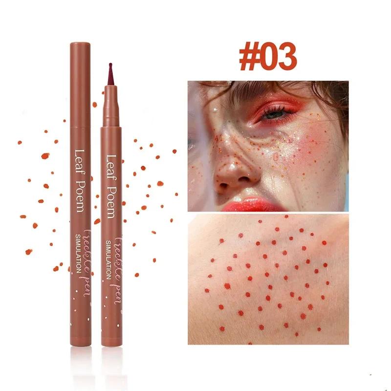 Sommersprossenstift Lang Anhaltend Natürlich Lebensecht Gesicht Punkt Fleck Stift Rotbraun Wasserdicht Schnell Trocknend Gesicht Falsche Sommersprossen Make-up Stift