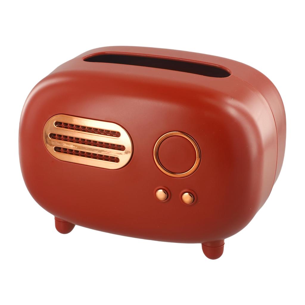 Moderne Schreibtisch-Papierhalter- und Feuchttücher-Dekorationsbox, Taschentuchbox im Radio-Modell für Zuhause, Tragbar und Leicht zu Reinigen Grün