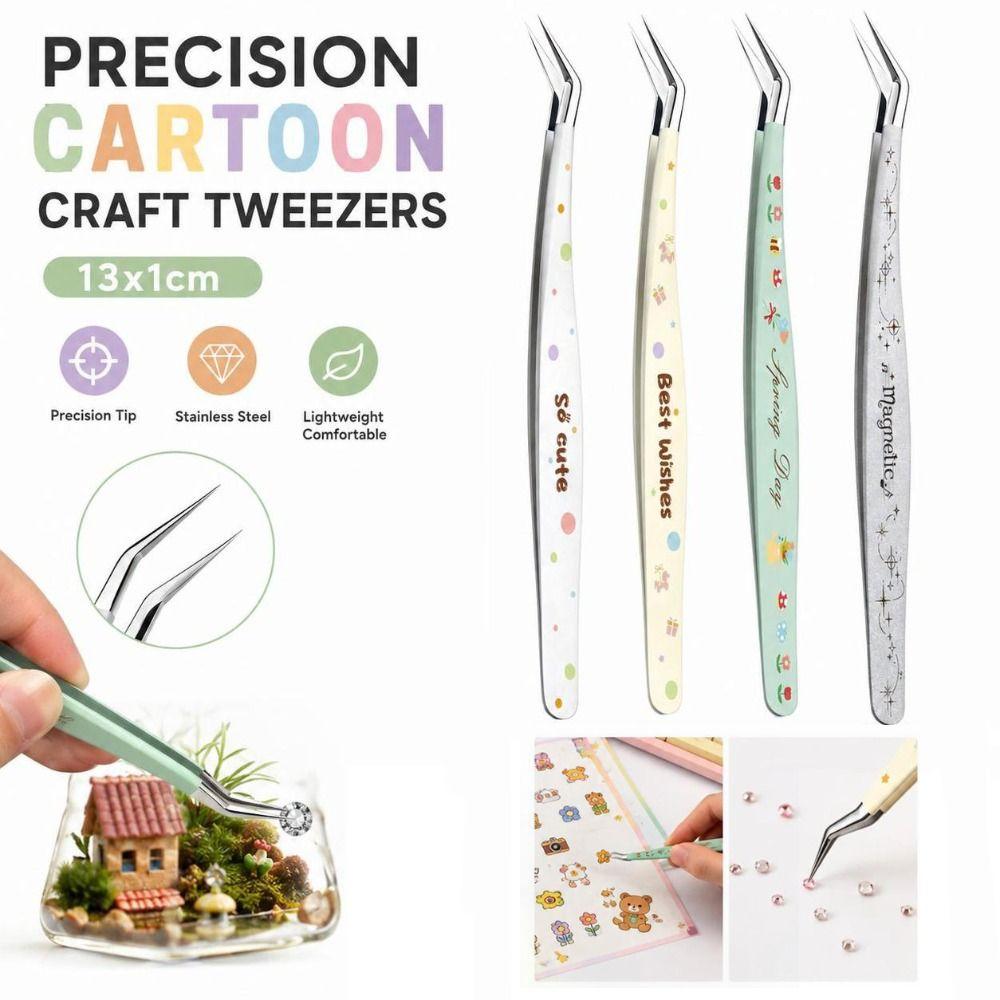 High Precision Precision Tweezers Anti-static Lashes Extension Tweezer Miniature Landscaping