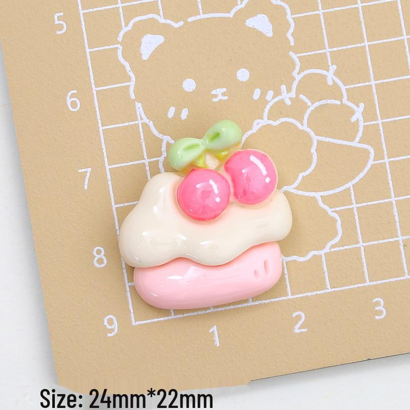 Bunny Dessert House Resin Accessories: Cartoon Cream Glue, Creative Shoe Buckle Material for DIY Jewelry and Hairpin Crafting.