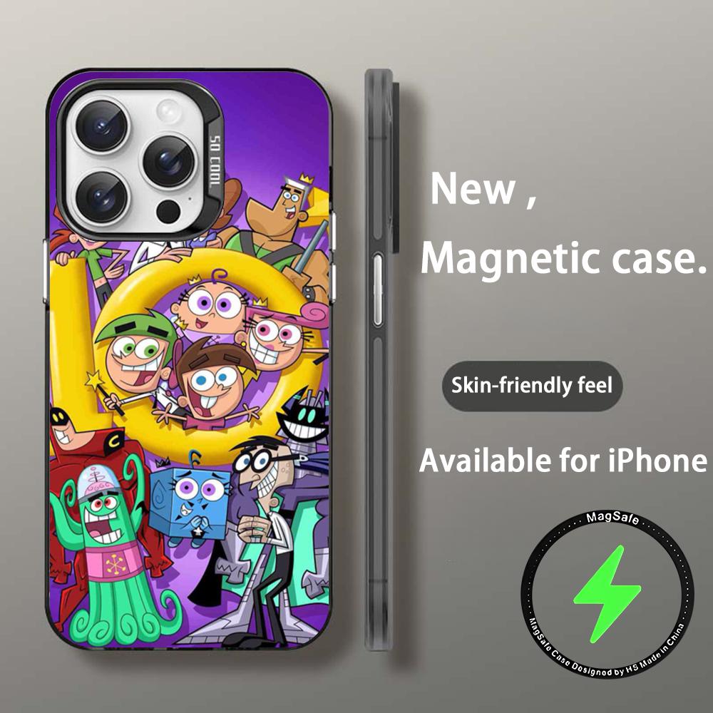 

The Fairly OddParents Phone Case black Magnetic IMD Colorful Silver case for iPhone 17 16 e 15 14 13 12 11 Pro Max Plus iPhone 14 Pro