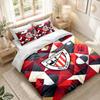 Bettwäsche-Set 1 Bettbezug 2 Kissenbezüge Athletic Bilbao Fußball-Print Schlafzimmer Heimdekoration