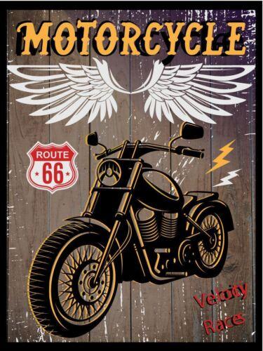 

Motorcycle Races Route 66 Vintage Retro Metal SignAluminum 20x30cm（7.8x11.8inch）