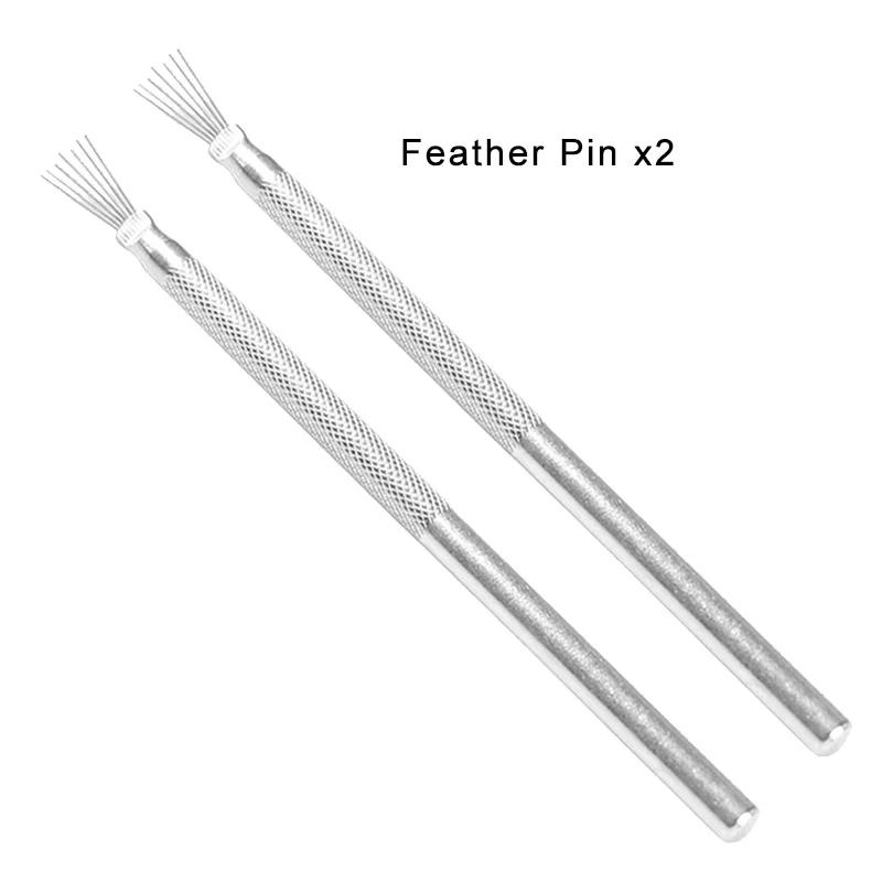 Feather Pin+Pro Needle Wire Texture Pottery Tools Clay Tool Texture Brush Tools DIY Ceramic Modeling Tool Pottery Crafts Brush
